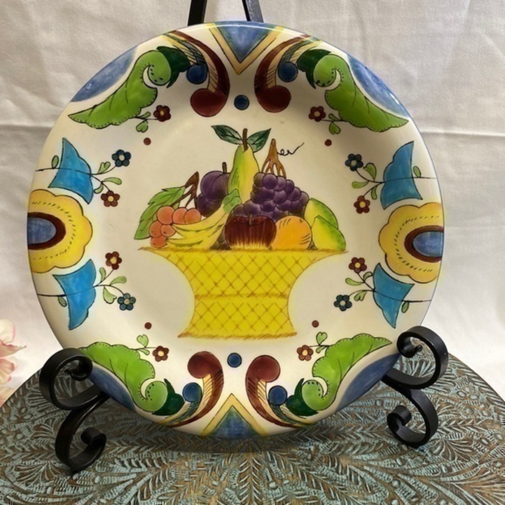 Rare Zrike Avignon Hand Painted Colorful Plate